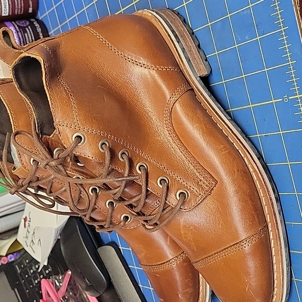 Helm Hollis Men's Brown Leather Boots New - Picture 3 of 11